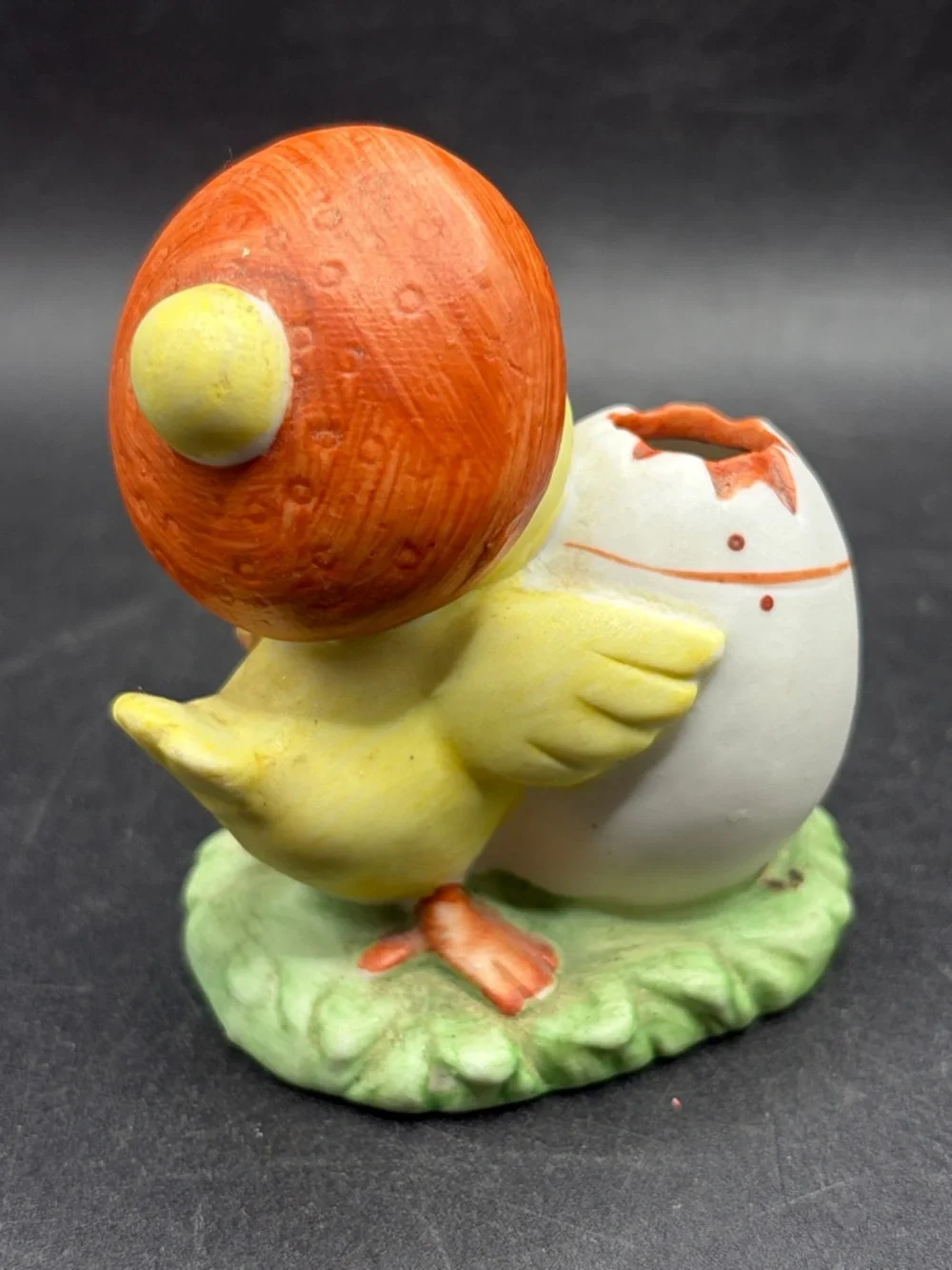 Lefton Vintage Hand Painted Ceramic Artist Chicken Chick Toothpick Holder Vessel